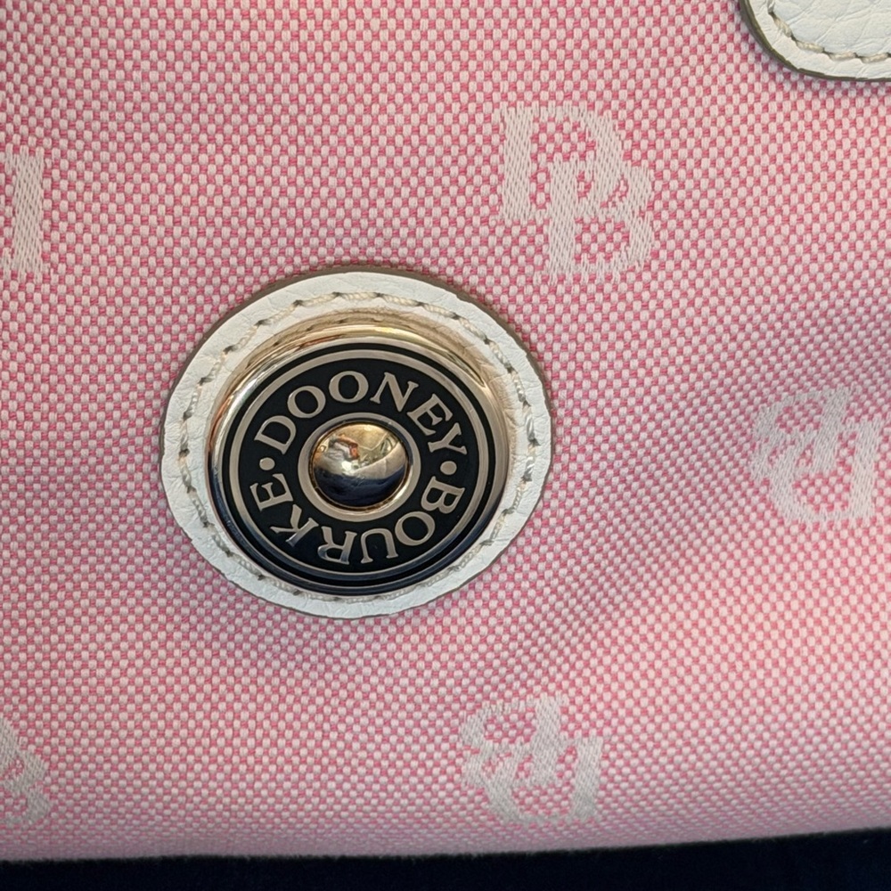 Dooney & Bourke Pink and White Satchel - Picture 4 of 7